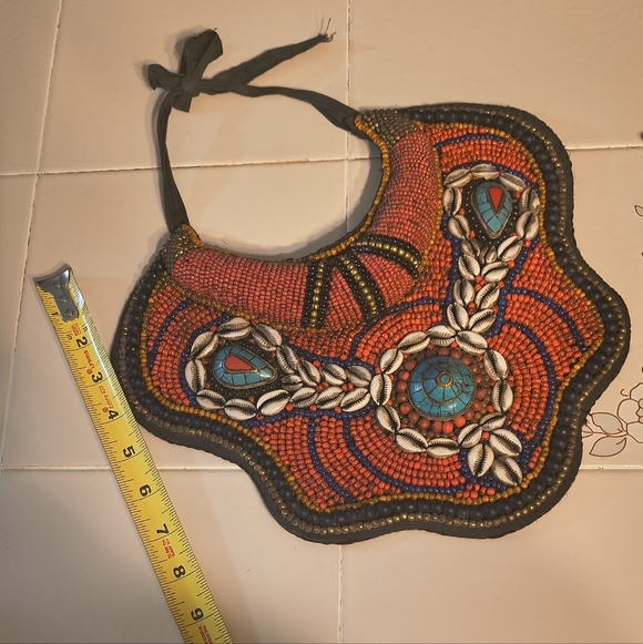 Tibetan Tribal Bib Wearable Art Ethnic Jewelry. - Picture 7 of 9